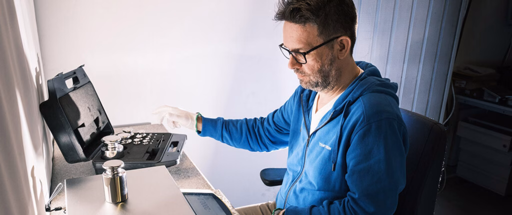 En plus de l'équipement, Tamtron fournit également des calibrations de balances si nécessaire.